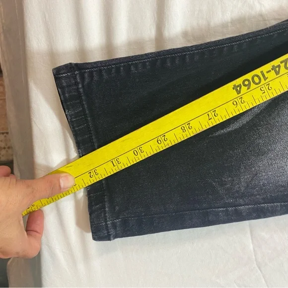 Black Pike Distressed Jeans Men 40 Black Stretch Spandex Cotton Bikers Jeans
